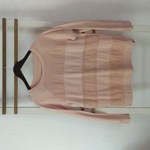 Eddie Bauer Lace overlay sweatshirt